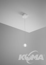 Multispot/beluga oprawa wisząca 1x3W LED 3000K biała